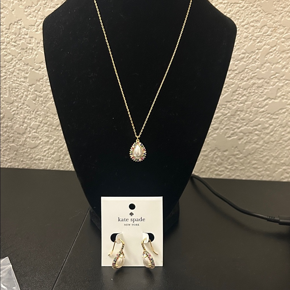 Kate Spade Gold Necklace with Pearl Pendant